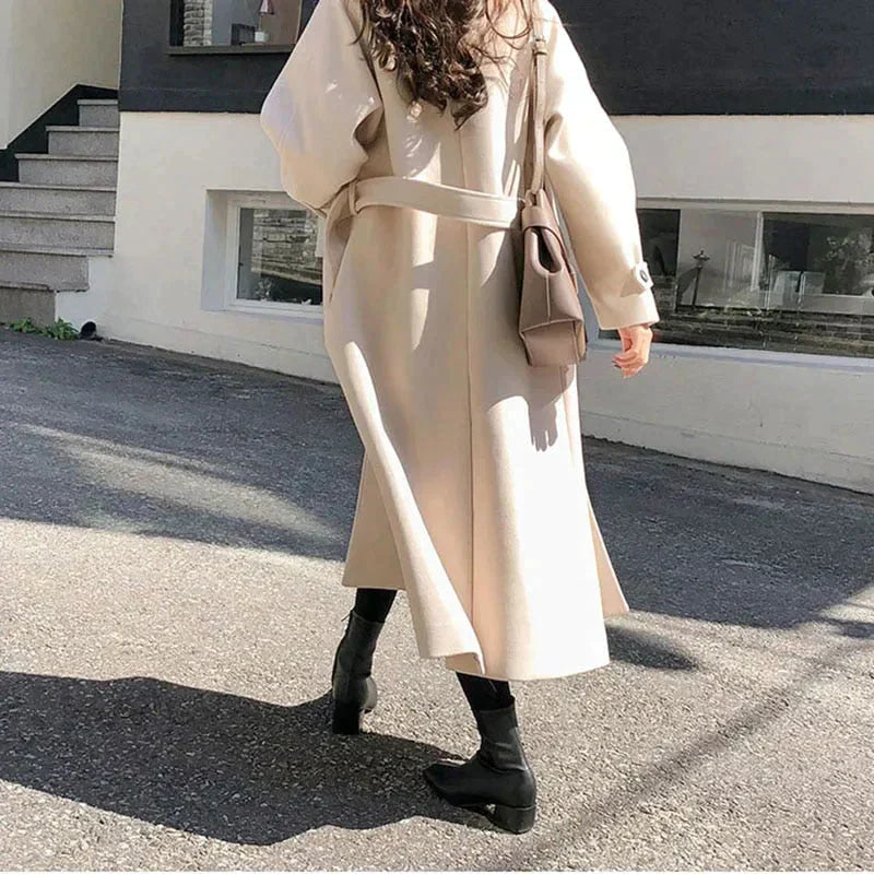 Modische Damenjacke Lang Elegant