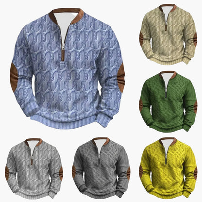 Outdoor Langarm-Pullover Stehkragen - IdealeKleiden