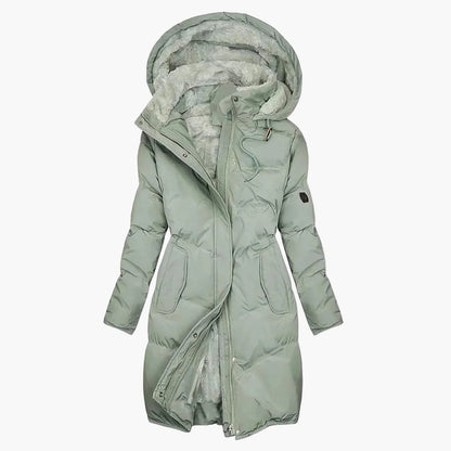 Winterjacke Lang Kapuzenmantel Warm Gepolstert Damen