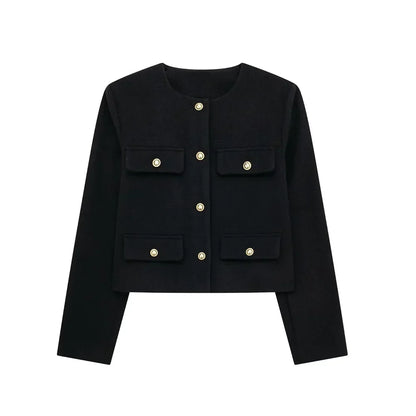 Stilvolle Damen Wolljacke Kurz