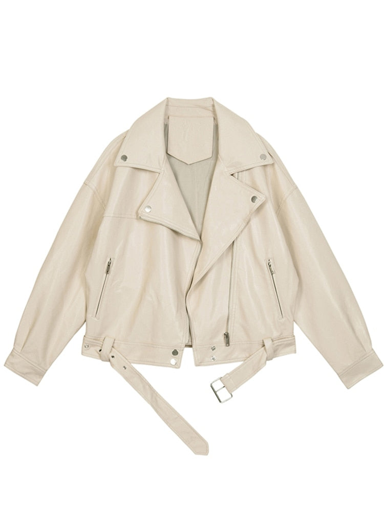 Stylische Lederjacke XXL Größe - IdealeKleiden