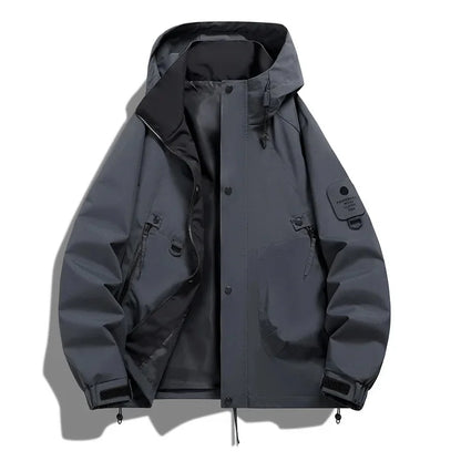 Herren Outdoor-Jacke Kapuze Reißverschluss