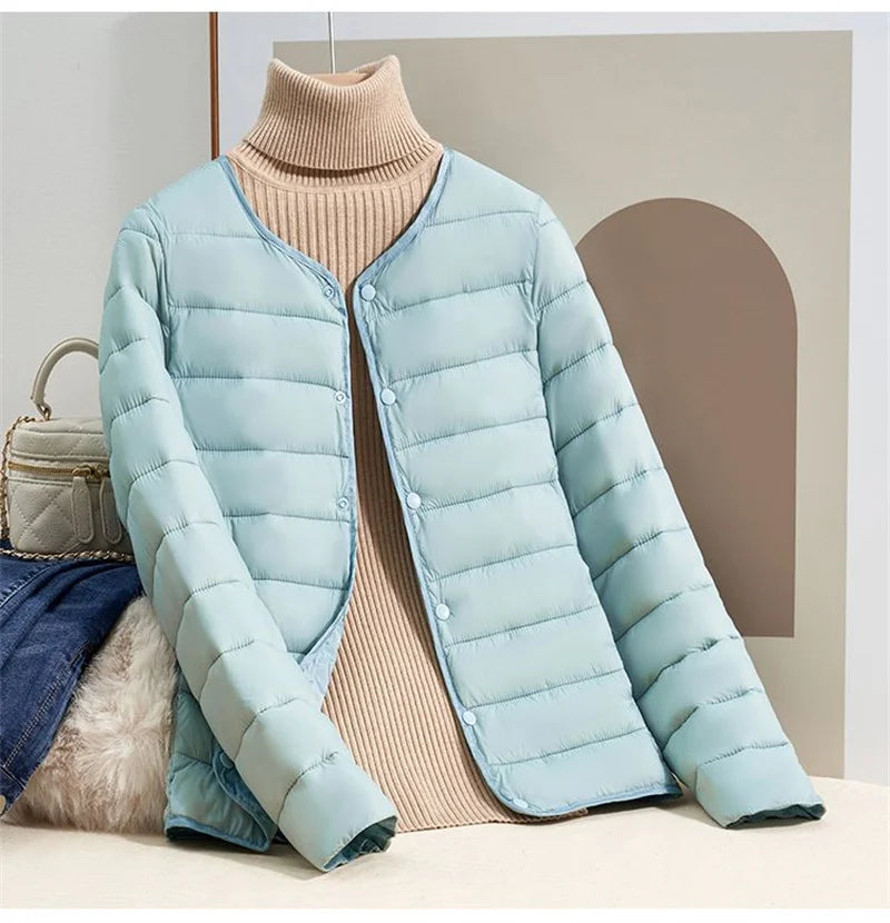 Leichte Damenjacke Slim Fit Daunenmantel