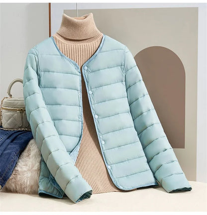 Leichte Damenjacke Slim Fit Daunenmantel