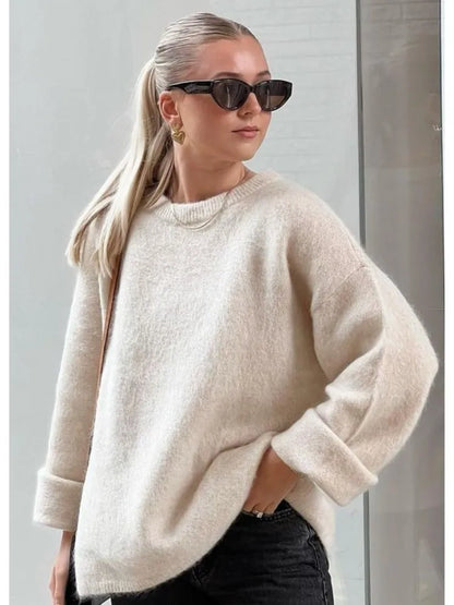 Große Strickpullover Oversize Damenschal