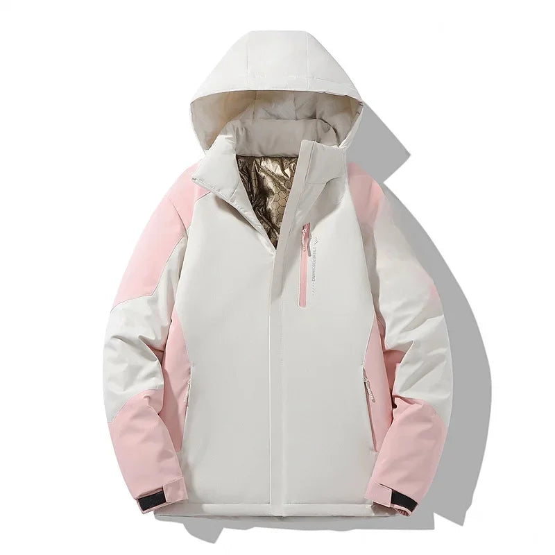 Frauen Skijacke Colorblock Warm Winter