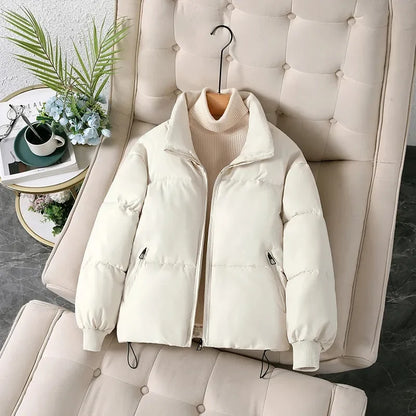 Warme Pufferjacke Winter Stehkragen