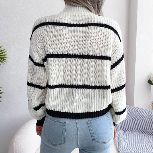 Lässiger Streifenpullover Modern Casual - IdealeKleiden