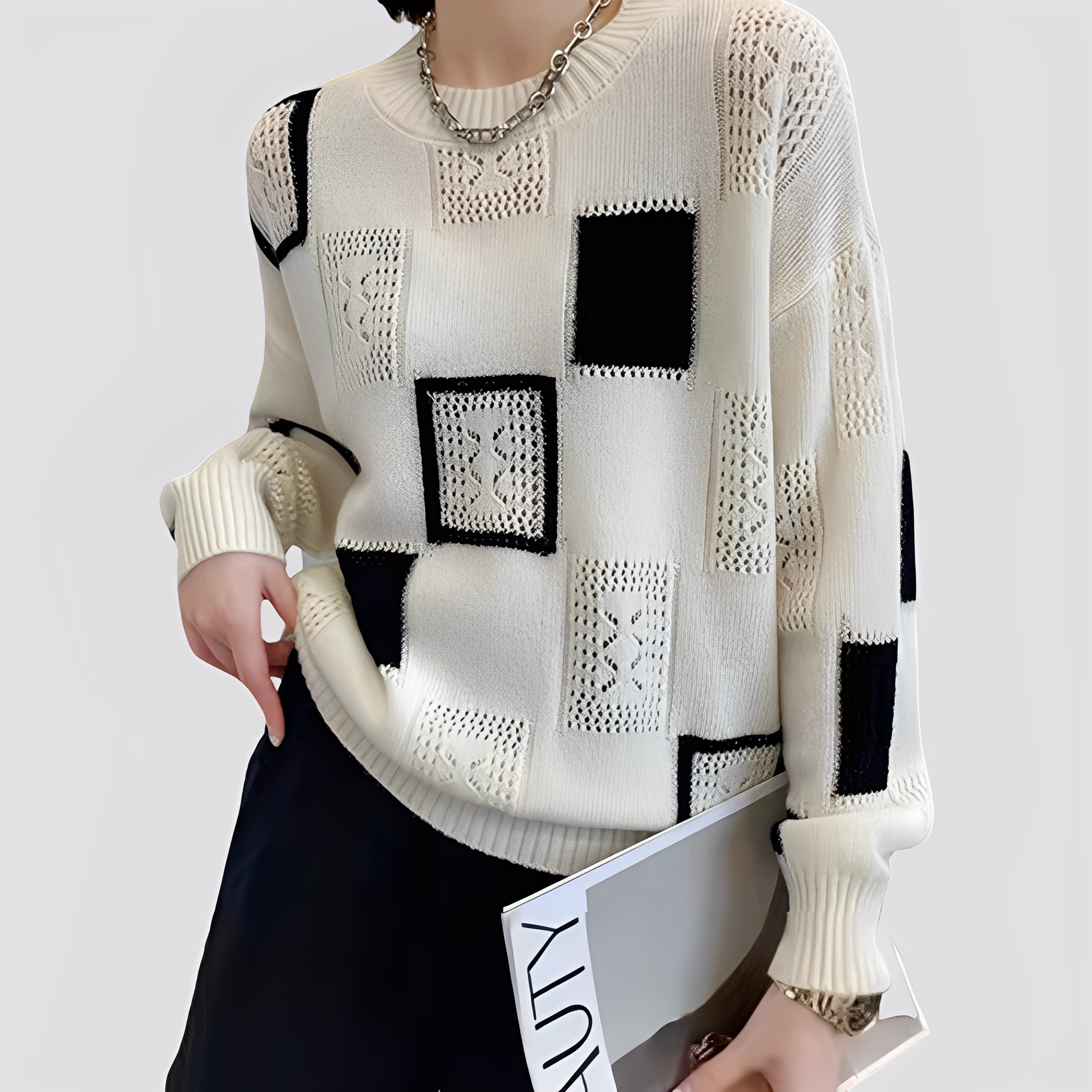 Weicher Damenpullover Moderner Stil - IdealeKleiden