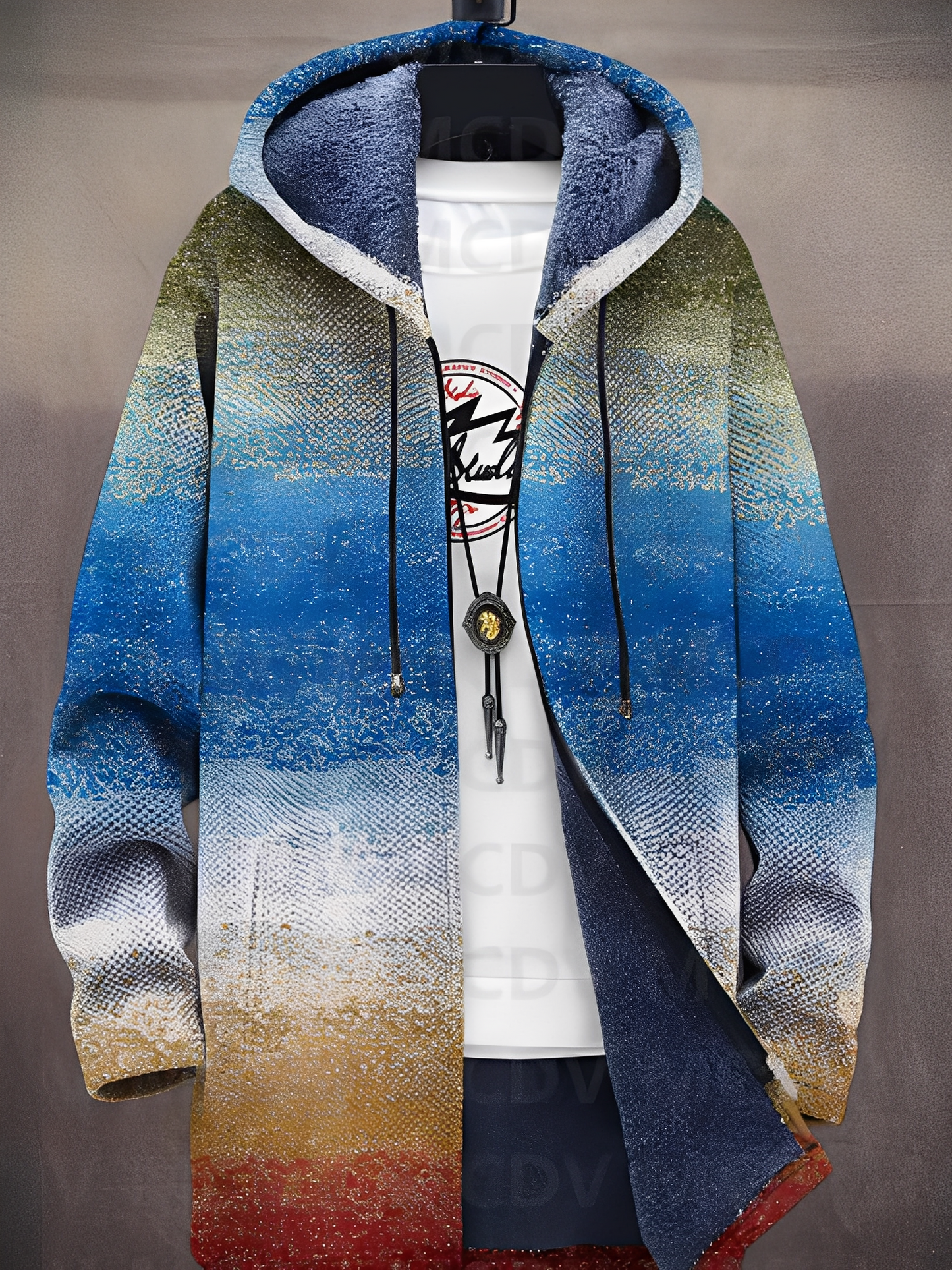 Stilvolle Jacke mit Kapuze für Männer Modern Bedruckt