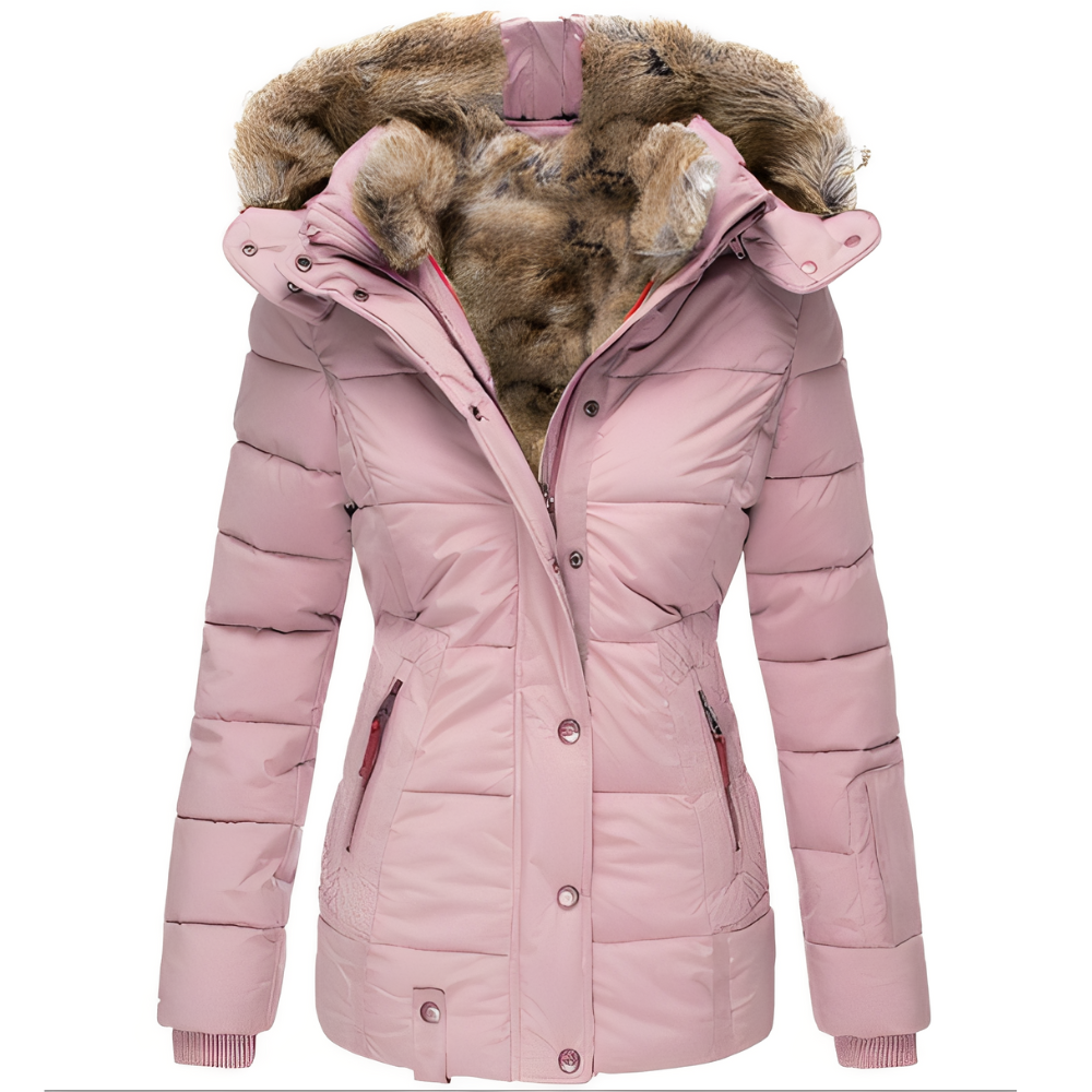 Stilvolle Damenjacke Warm Kapuze