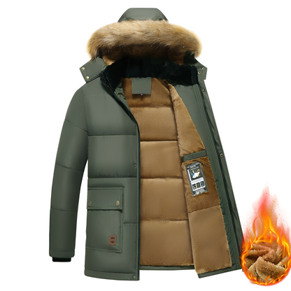Herren Parka Jacke Warm Isoliert