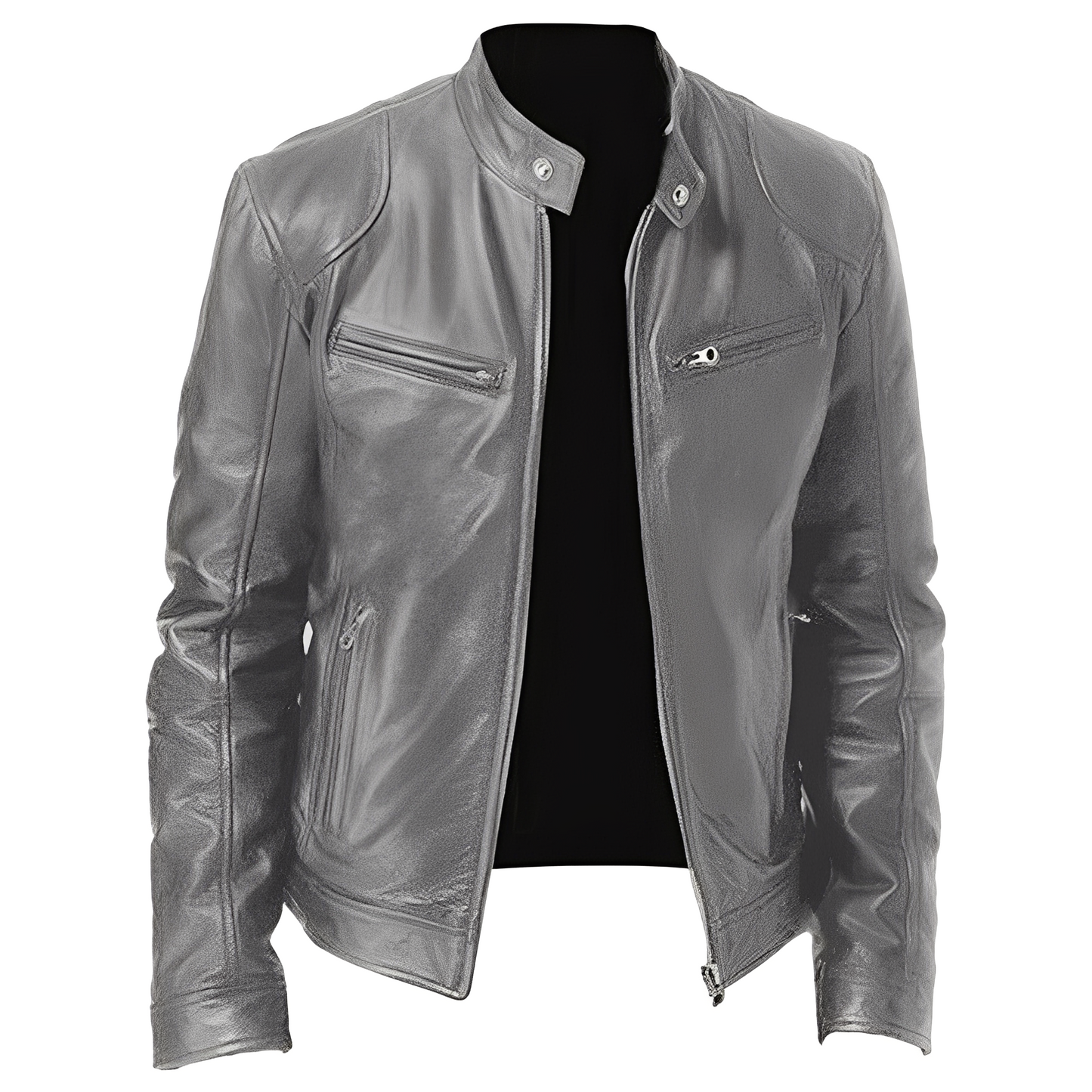 Stylische Lederjacke Herren Freizeit Modell