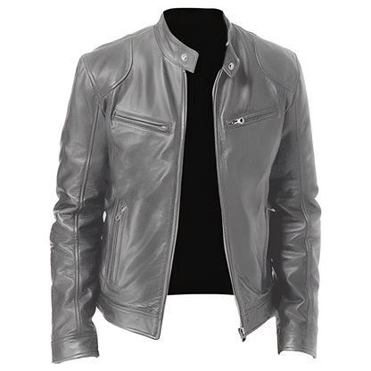 Stylische Lederjacke Herren Freizeit Modell