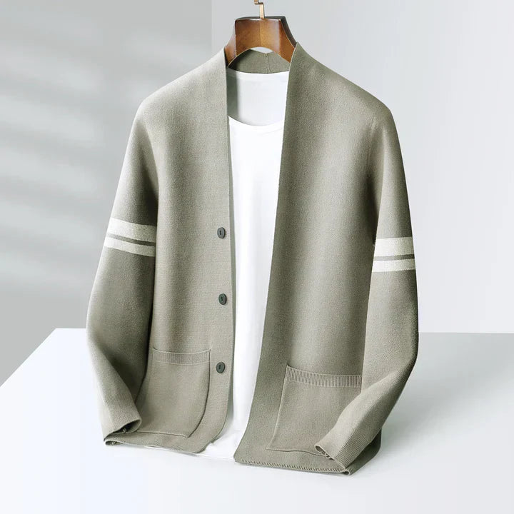 Herren Wolljacke Strick Optik - IdealeKleiden