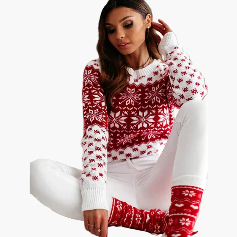 Winterpullover Skandinavisch Weihnachtsstrick