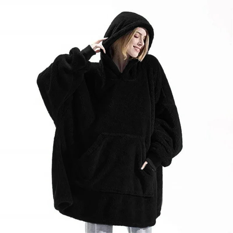 Großer Flanell Hoodie für Herren Damen