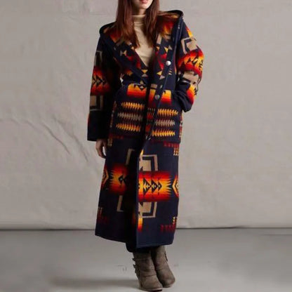 Langer Ethno-Mantel Boho-Chic Damen