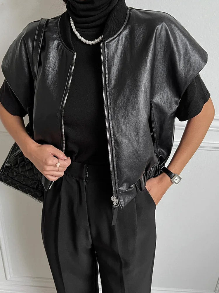 Lederjacke Slim Fit Modern - IdealeKleiden