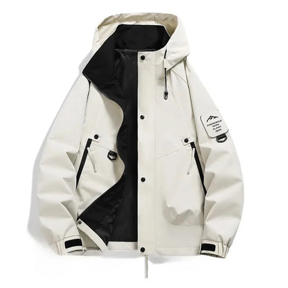 Herren Outdoor-Jacke Kapuze Reißverschluss