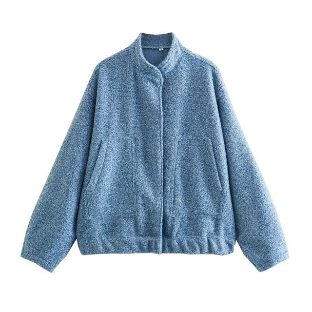 Übergroße Grobgestrickte Herrenjacke
