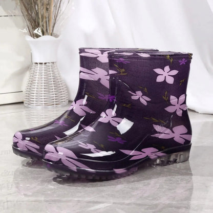 Wasserdichte Gummistiefel Mittelhoch Bedruckt Rutschfest