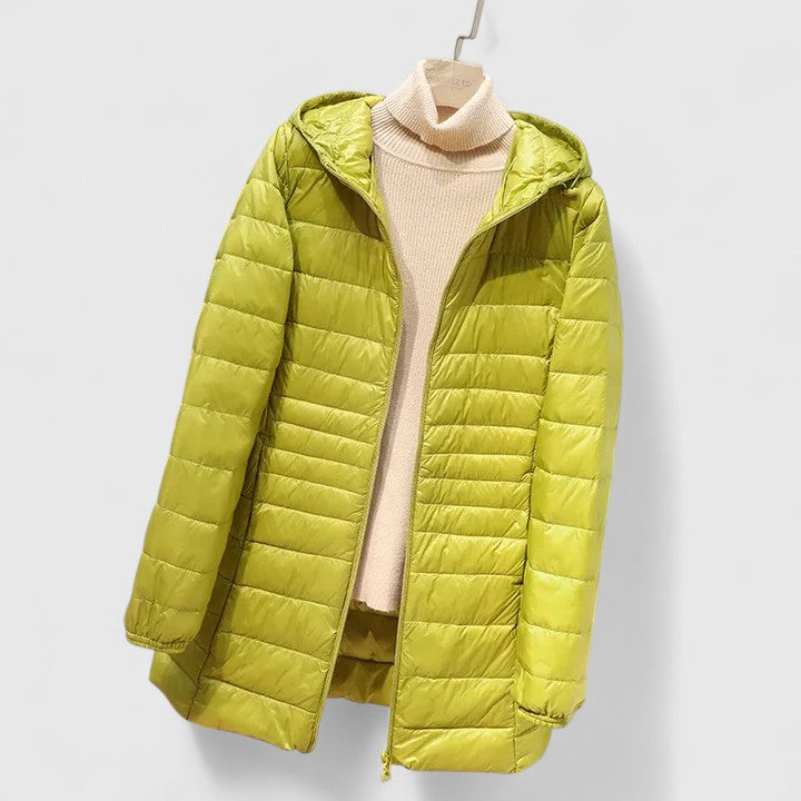 Damen Steppmantel Winter Warm Reißverschluss