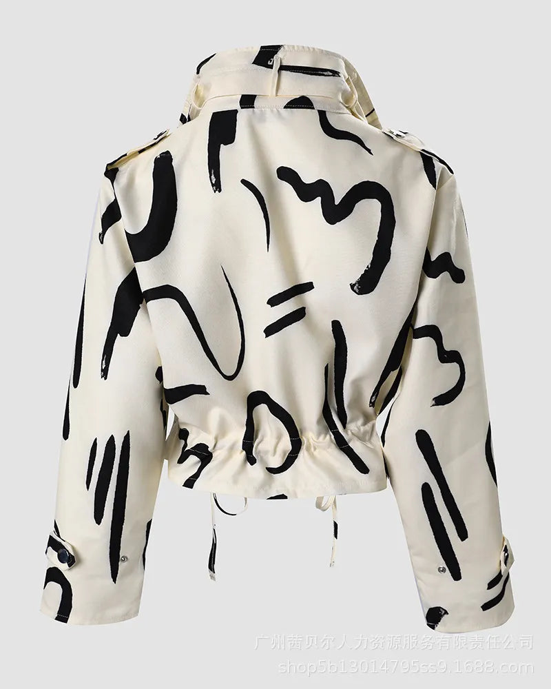Trendige Lederjacke Schmerz-Design - IdealeKleiden