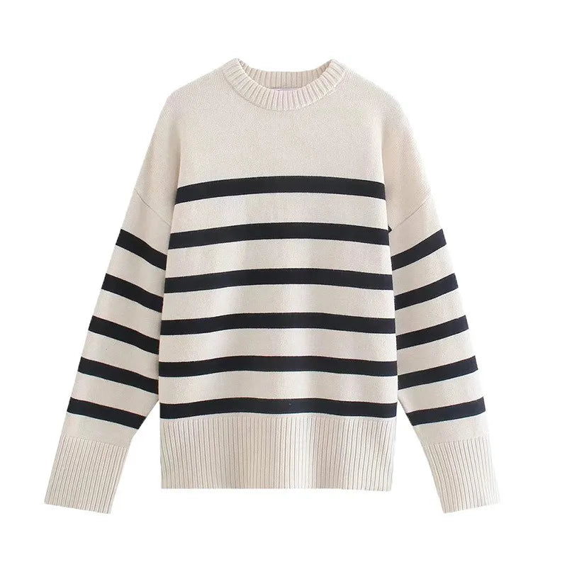 Stylisher Pullover Streifenmuster