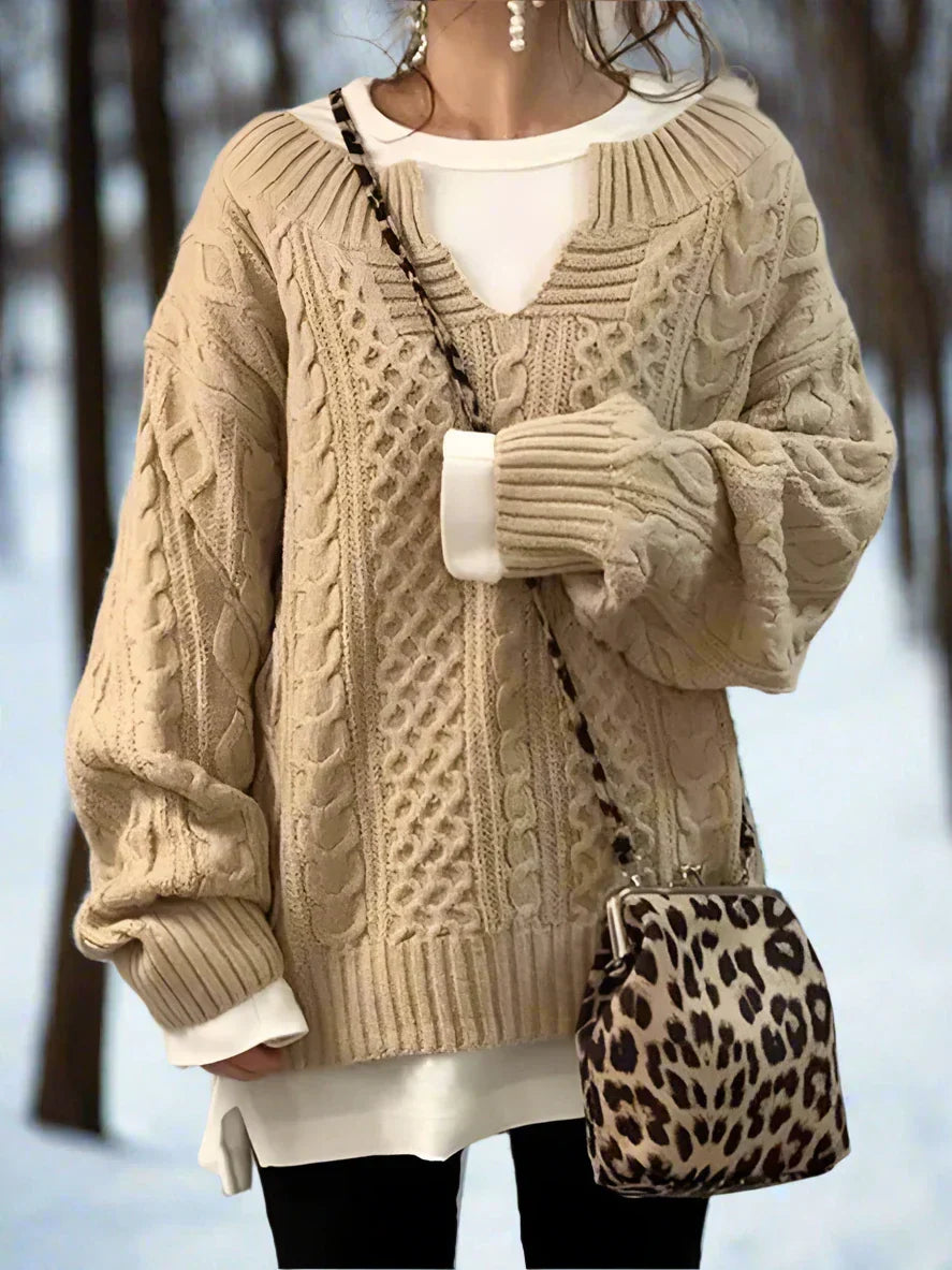 Große Strickpullover Weich Wolle Übergröße