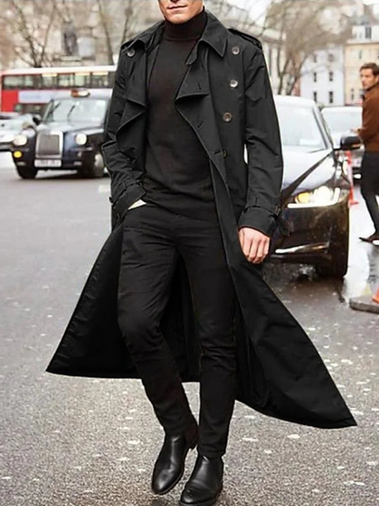 Herren Trenchcoat Elegant Winter