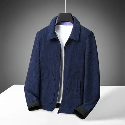 Herren Cordjacke Reißverschluss Modern