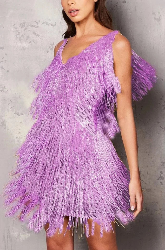 Glitzerndes Minikleid Damen Partykleid Kurz - IdealeKleiden