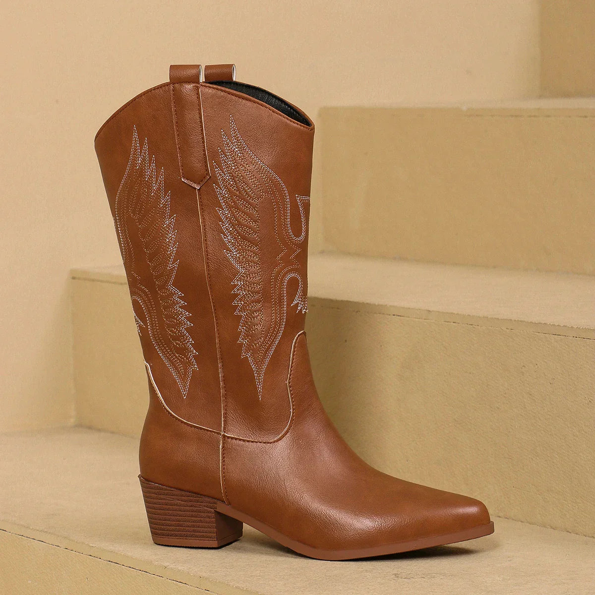Westernstiefel Damen Niedriger Absatz