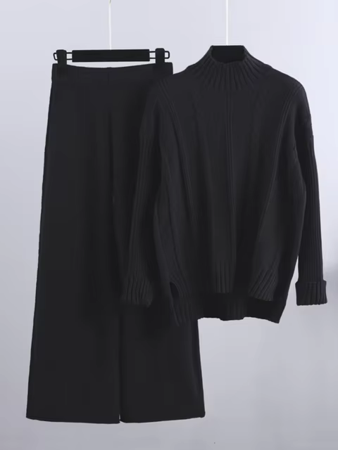Modisches Strick-Kleid-Set für Damen