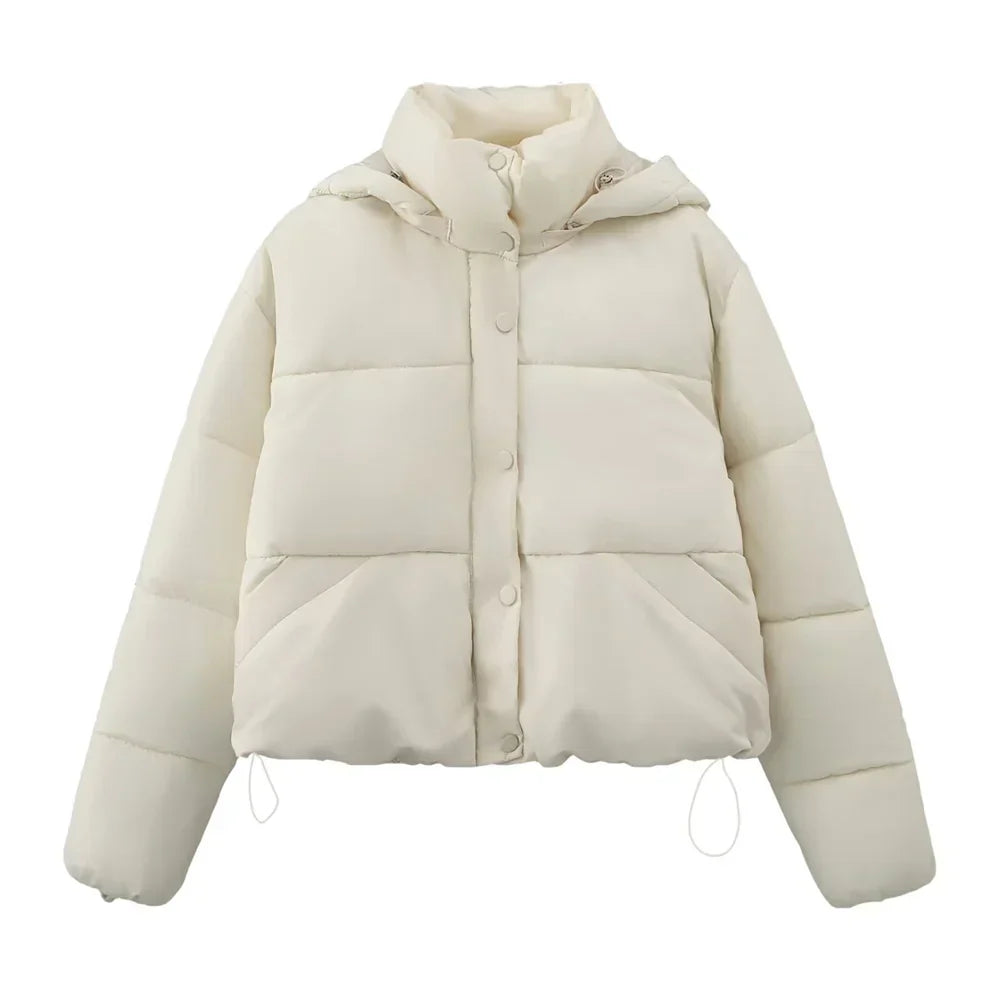 Kurze Kapuzenjacke Casual Style