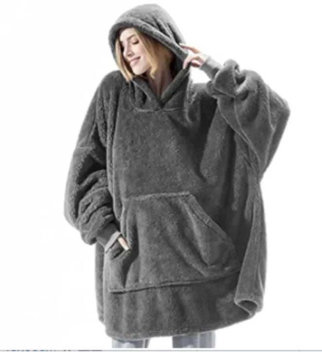 Großer Flanell Hoodie für Herren Damen