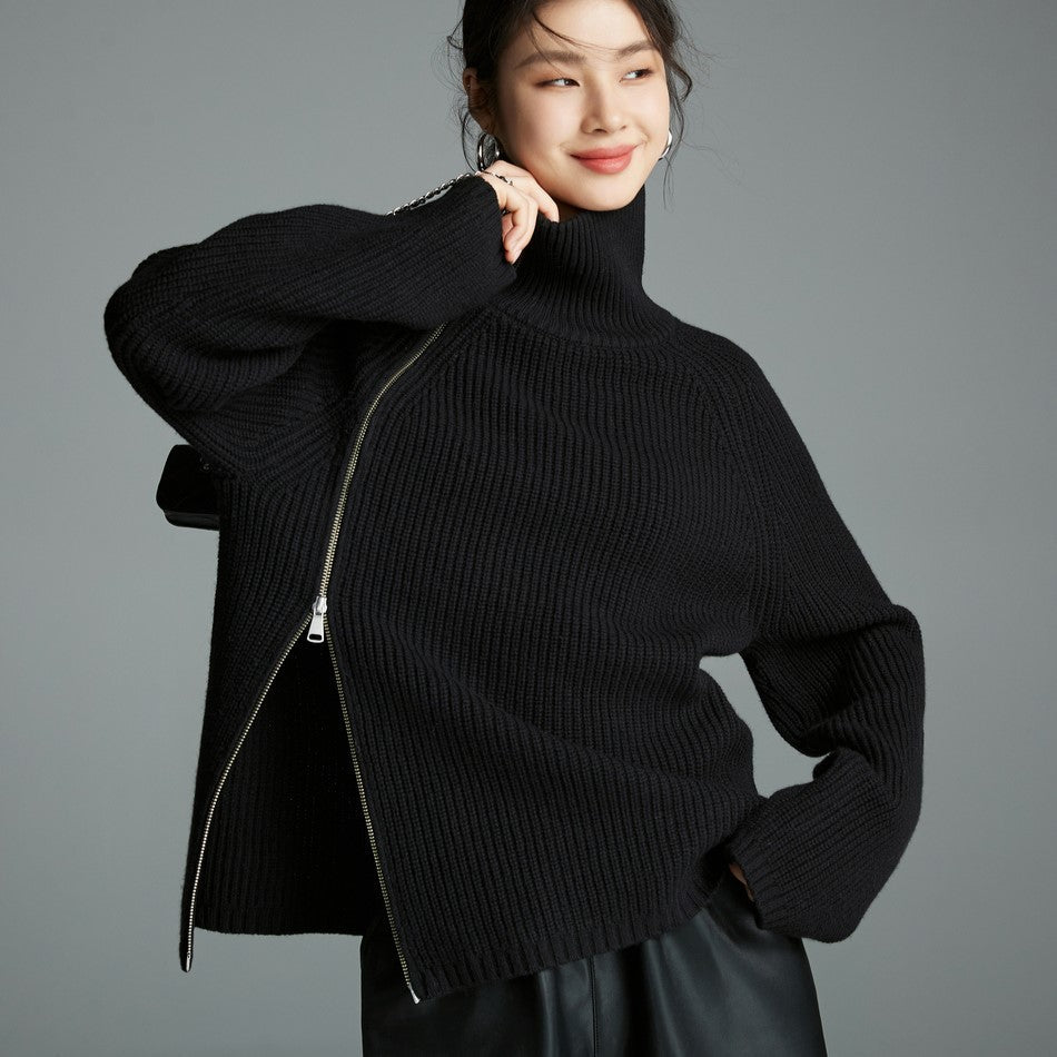 Damen Rollkragenpullover Weich Gemütlich