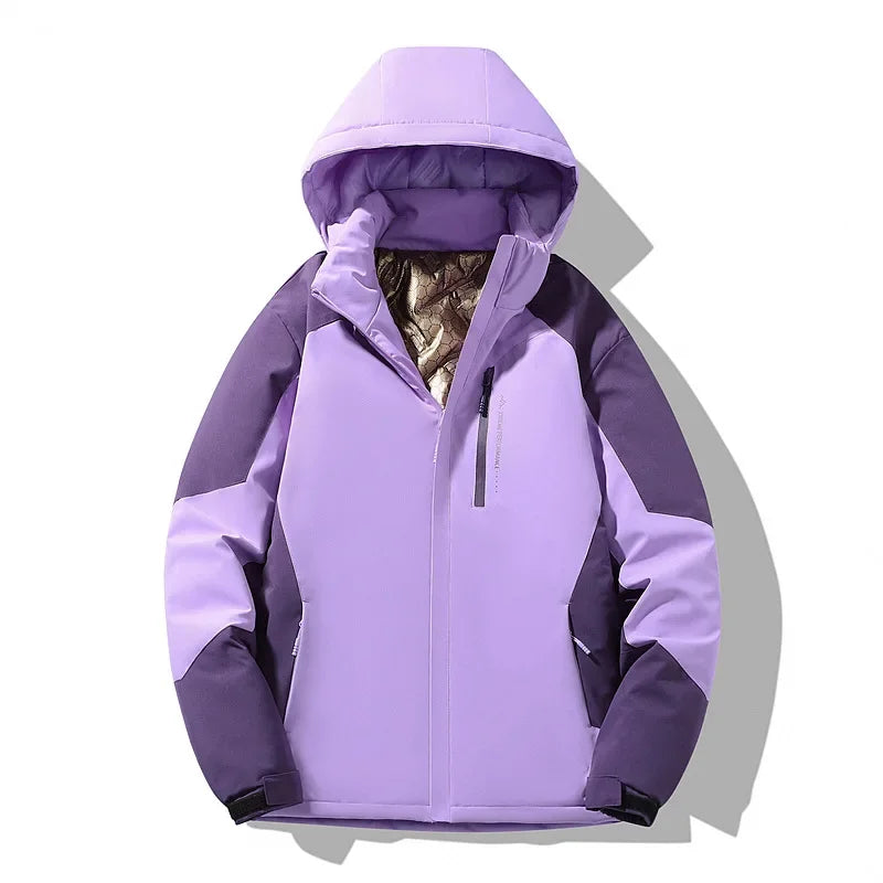 Frauen Skijacke Colorblock Warm Winter - IdealeKleiden