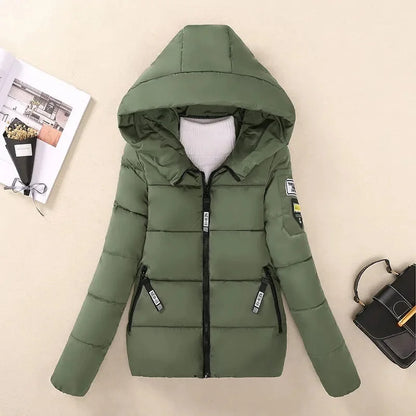 Warme Winterjacke Gefüttert Kapuze