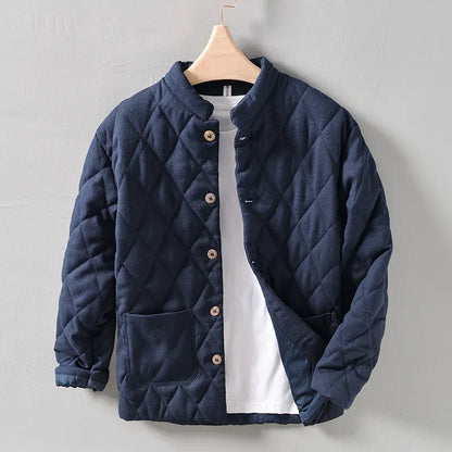 Sommerjacke Herren Modern Knöpfe Rautenmuster