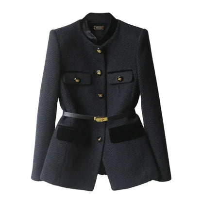 Taillierter Blazer Damen Elegant Geschnürt