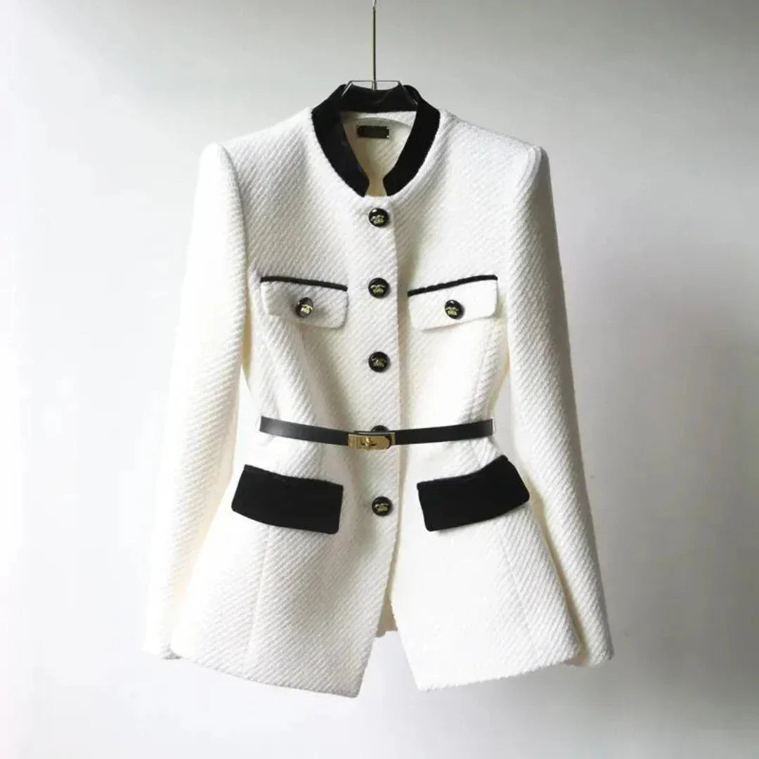 Taillierter Blazer Damen Elegant Geschnürt