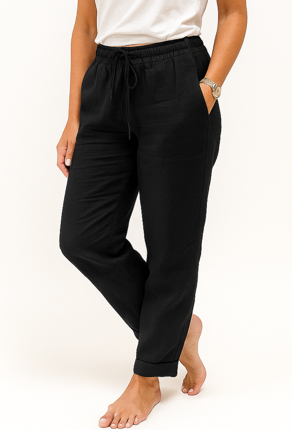 Elegante Damenkleider mit Gummibund und Kordelzug