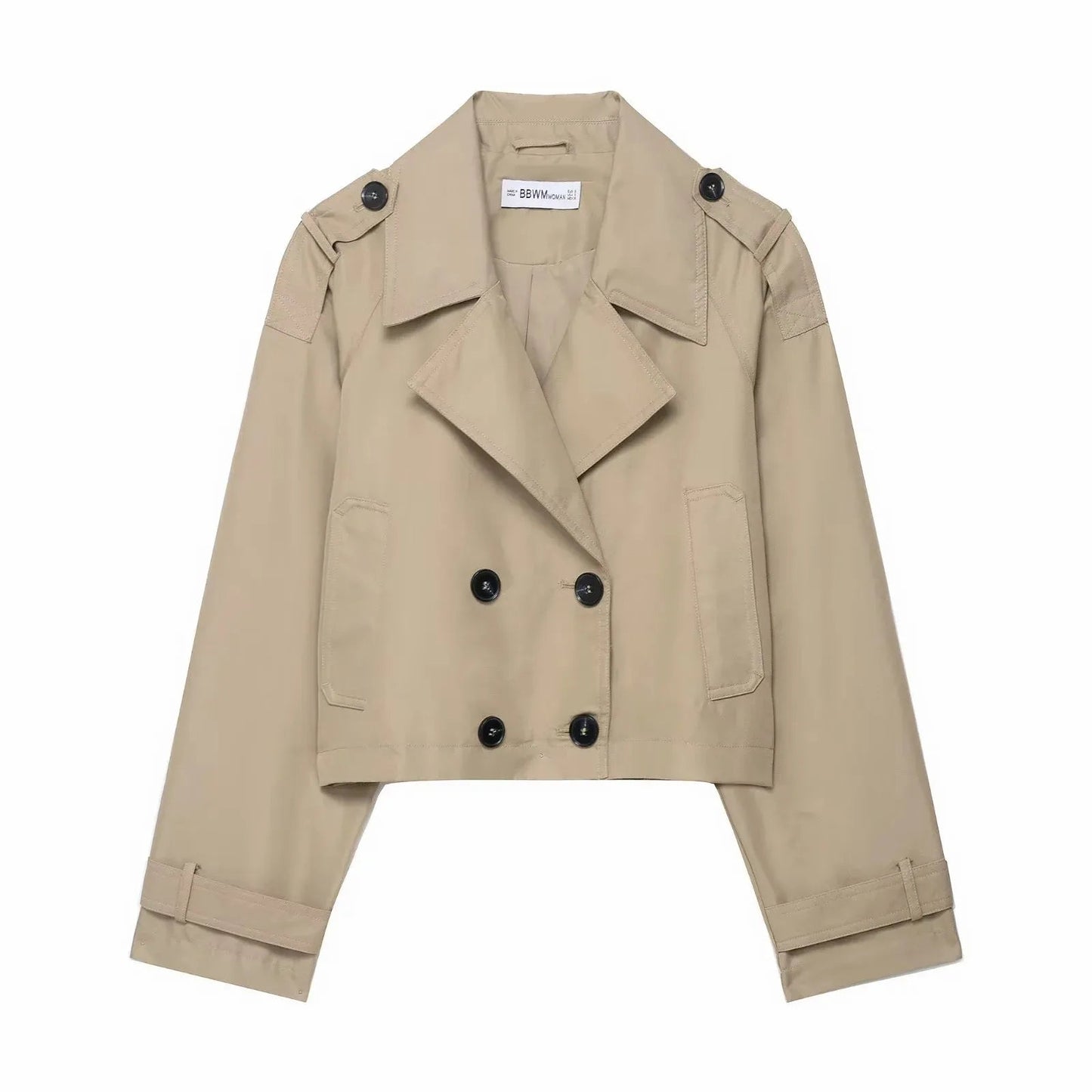 Damen Trenchcoat Klassisch mit Praktischen Taschen