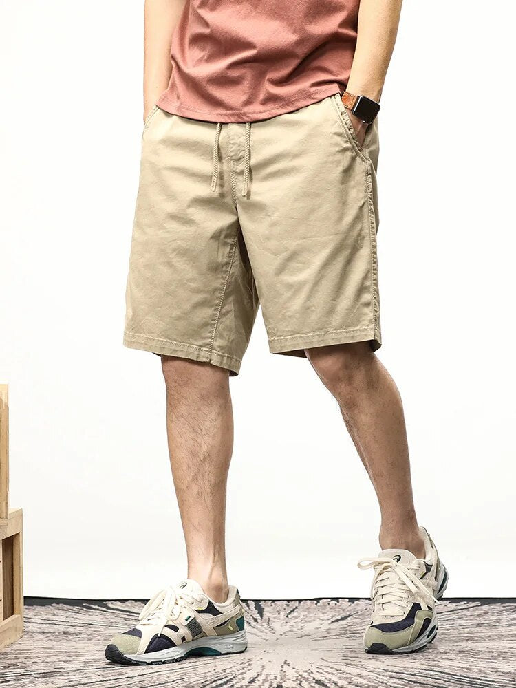 Herren Shorts Lang Kordelzug Freizeit Sommer - IdealeKleiden