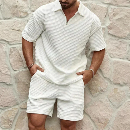 Sommer Set Herren Kurzarm Polo Zweiteiler