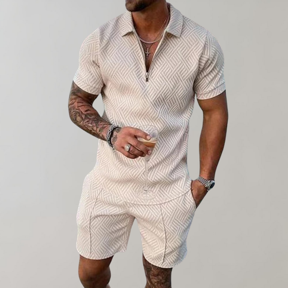Sommer Shorts Set mit Poloshirt Kurzarm