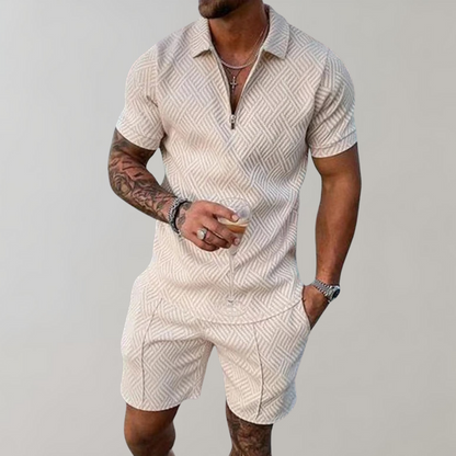 Sommer Shorts Set mit Poloshirt Kurzarm