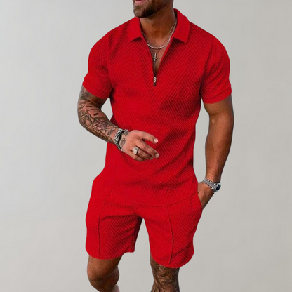 Sommer Shorts Set mit Poloshirt Kurzarm